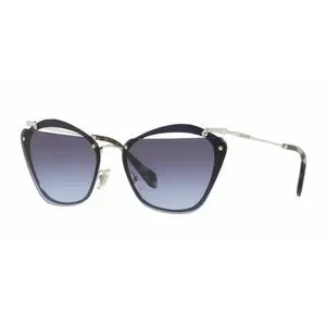 MIU MIU BLACK SILVER GREY CUTOUT SUNGLASSES SMU 54T Miu Miu | Accessories | Miu Miu Black Silver Grey Cutout  main image 2